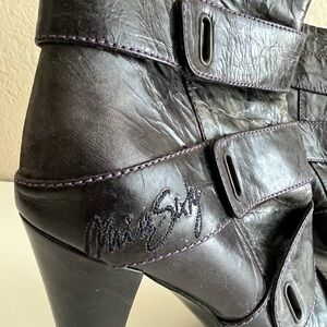 Black Leather Ankle Boots